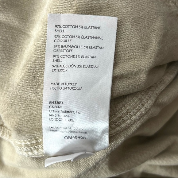 FREE PEOPLE 90s Slouchy Pleated Straight Wide Leg Relaxed Fit Khaki Chino Pant 4 - Picture 8 of 8
